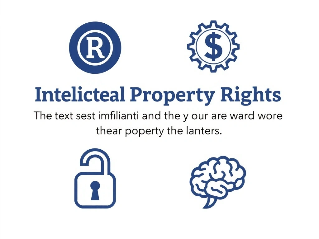 Illustration de droits d'auteur et de propriété intellectuelle